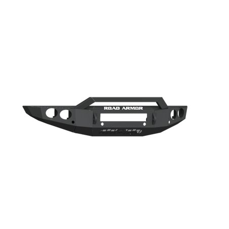 Road Armor 19-20 Ford Ranger Stealth Front Bumper w/Round Light Pods/Pre-Runner Guard - Tex Blk