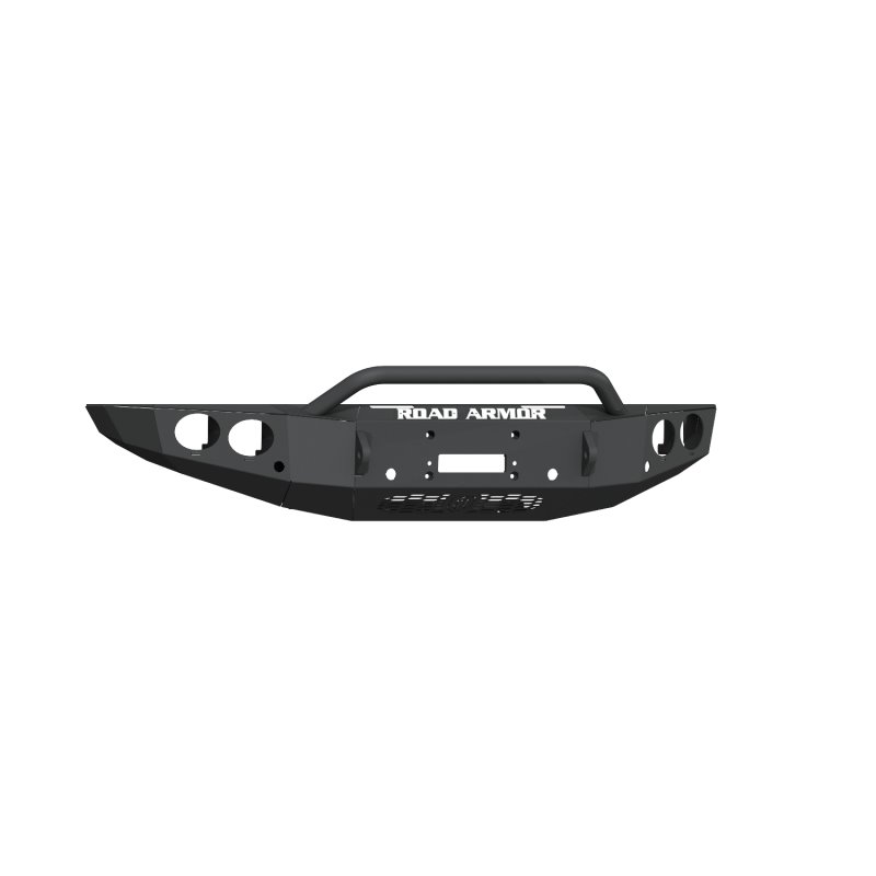 Road Armor 19-20 Ford Ranger Stealth Front Winch Bumper w/Round Light Pods/Pre-Runner - Blk