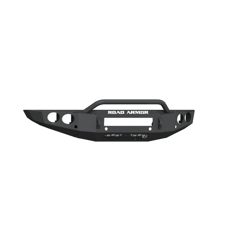 Road Armor 19-20 Ford Ranger Stealth Front Bumper w/Round Light Pods/Pre-Runner Guard - Tex Blk