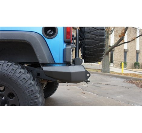 Road Armor 07-17 Jeep Wrangler JK Stealth Rear Non-Winch Bumper w/Tire Carrier - Tex Blk