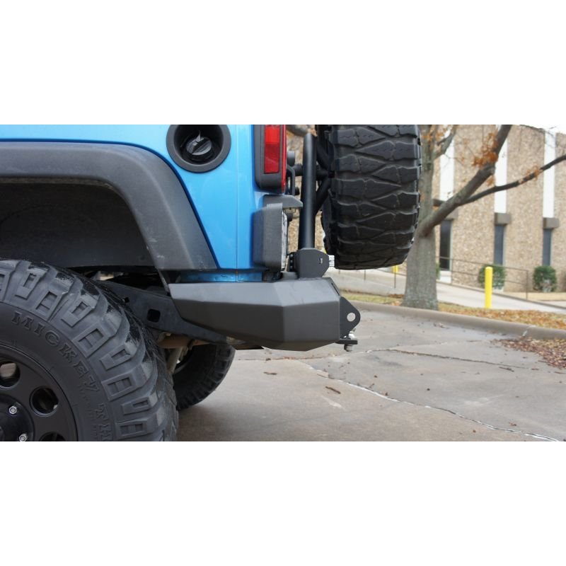 Road Armor 07-17 Jeep Wrangler JK Stealth Rear Non-Winch Bumper w/Tire Carrier - Tex Blk