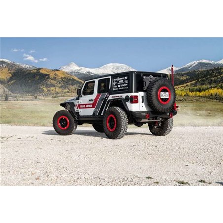 Road Armor 18-20 Jeep Wrangler JL Stealth Rear Bumper Mid Width w/Tire Carrier Assembly - Tex Blk