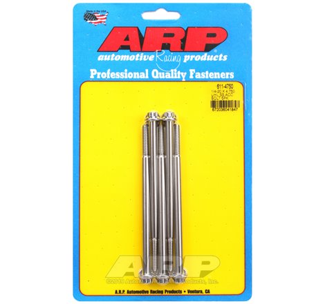 ARP 1/4-20 x 4.750 12pt Stainless Steel Bolts (Set of 5)