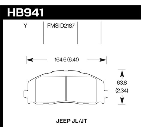 Hawk 2018 Jeep Wrangler Rubicon LTS Street Front Brake Pads