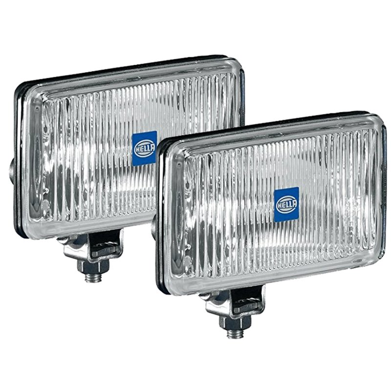 Hella 450 H3 12V SAE/ECE Fog Lamp Kit Clear - Rectangle (Includes 2 Lamps)