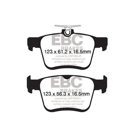 EBC 2014+ Audi A3 1.8 Turbo (w/Electronic Parking Brake) Yellowstuff Rear Brake Pads