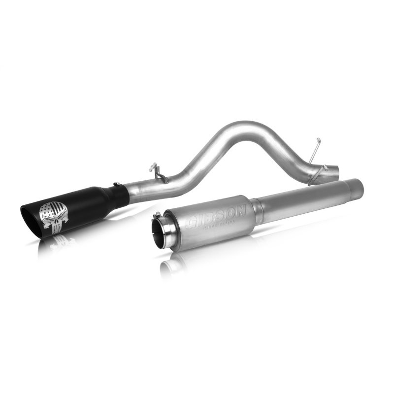 Gibson 09-13 Ram 1500 ST 4.7/5.7L 4in Patriot Skull Series Cat-Back Single Exhaust - Stainless