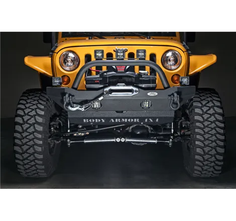 Body Armor 4x4 07-18 Jeep Wrangler JK Front Bumper Mid Stubby