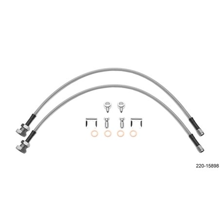 Wilwood Flexline Kit 24in 7/16-20in Banjo - 5/8-26in Male Bulkhead (Fits D52 Caliper)