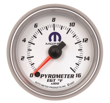 Autometer Mopar 52.4mm SSE 1600 Degree F Pyrometer (EGT) Gauge