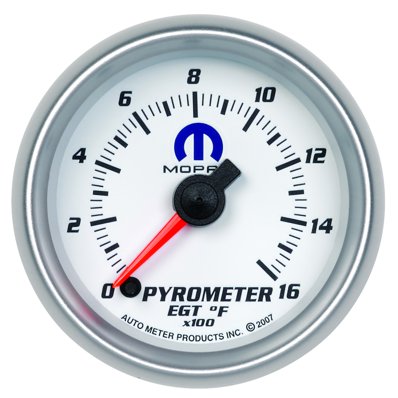 Autometer Mopar 52.4mm SSE 1600 Degree F Pyrometer (EGT) Gauge