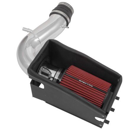 Spectre 11-19 Ford Explorer V6-3.5L F/I Air Intake Kit - Polished Aluminum w/Red Filter