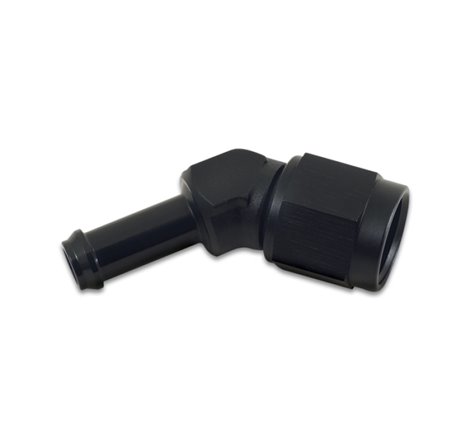 Vibrant -8AN to 3/8in Hose Barb 45 Degree Adapter - Anodized Black