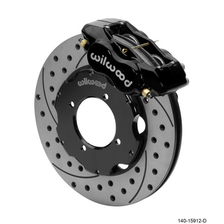 Wilwood Dynalite Front Big Brake Kit 11.00in SRP Drilled & Slotted Rotors - Black