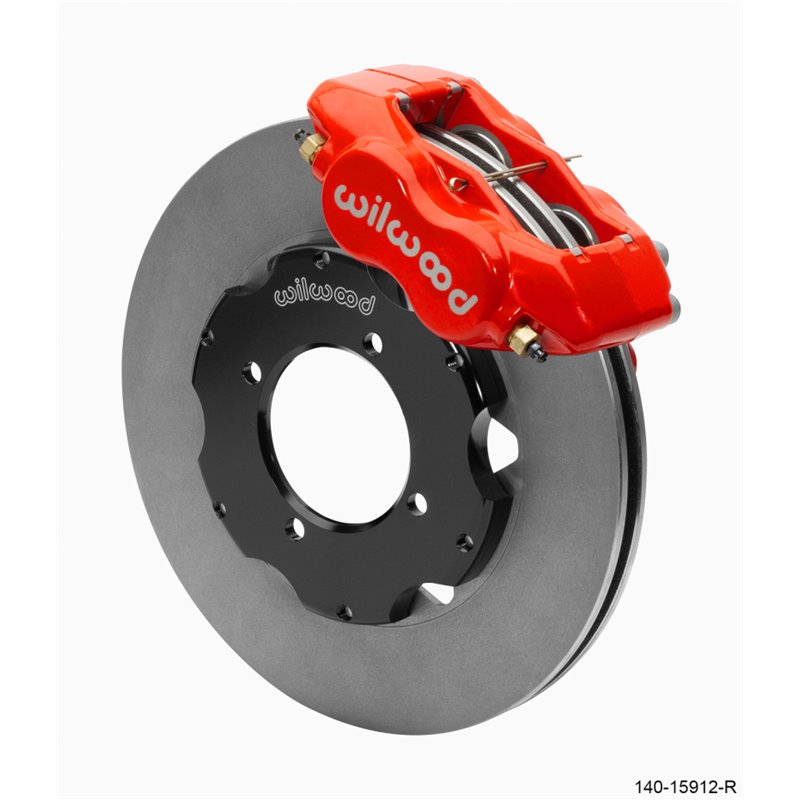 Wilwood Dynalite Front Big Brake Kit 11.00in ULHP-30 Vane Plain Face Rotors - Red