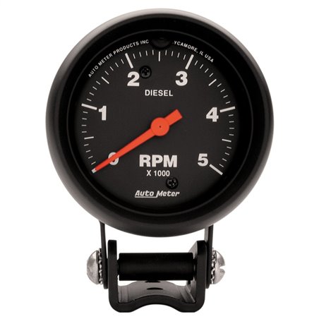 Autometer Z-Series 2-5/8in 5K RPM Diesel Pedestal Tachometer Gauge