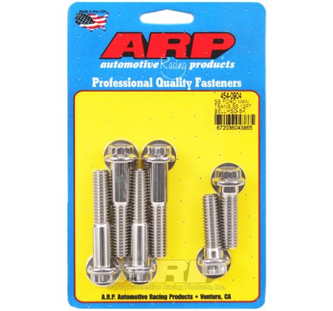 ARP Small Block Ford Manual Transmission 12pt Bellhousing Bolt Kit - Polished Stainless Steel