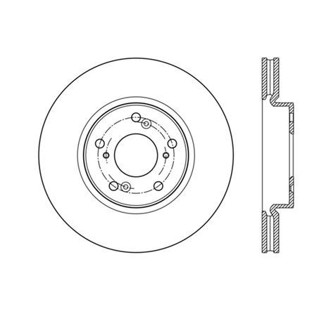 StopTech Cyro Drilled Sport Brake Rotor Front Left 13+ Honda Accord