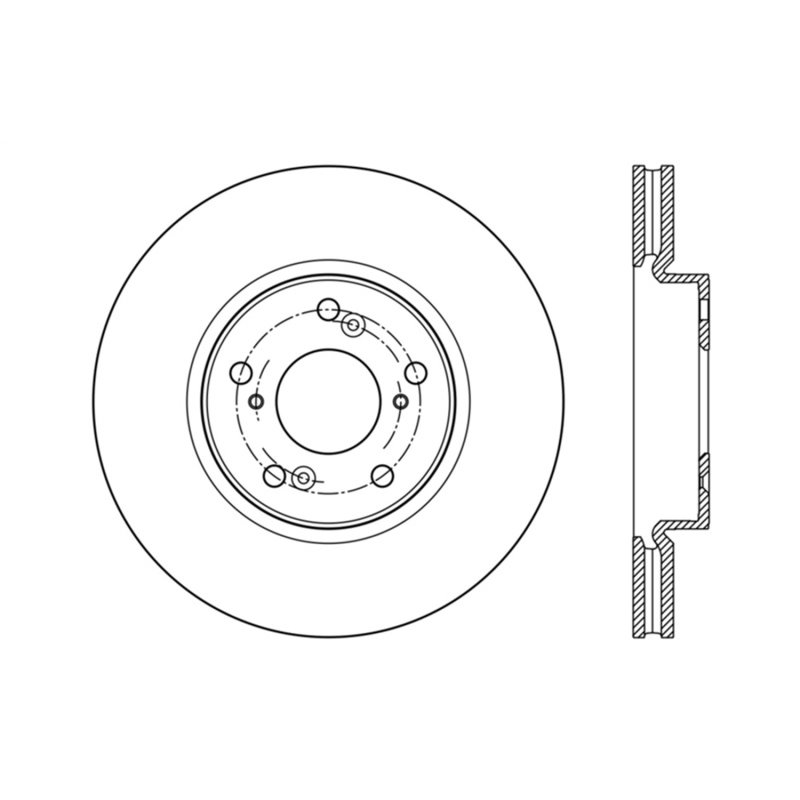 StopTech Cyro Drilled Sport Brake Rotor Front Left 13+ Honda Accord