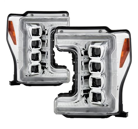 Spyder Ford F-250/F-350/F450 17-18 Full LED Headlights Black PRO-YD-FS17HALAP-SEQ-C