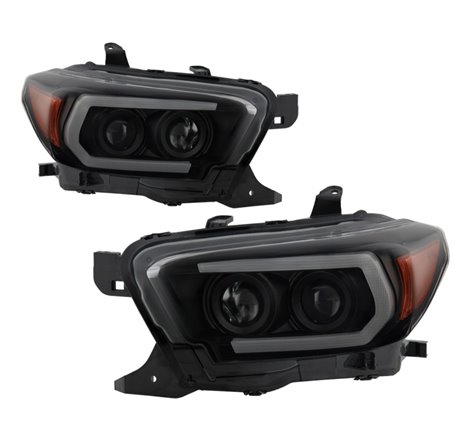 Spyder Toyota Tacoma 16-18 (TRD Model Only) Projector Headlights Black Smoke PRO-YD-TT16V1-SEQ-BSM