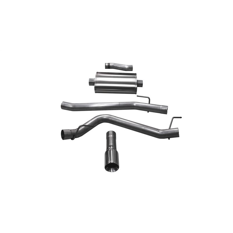 Corsa 2020 Jeep Gladiator JT 3.6L, Single Side Exit Cat-Back Exhaust w/ Single 4in Polished Tip