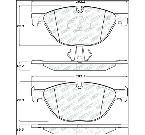 StopTech 11-13 BMW 535i Street Select Front Brake Pads