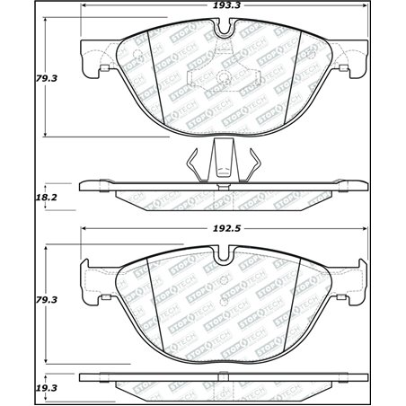 StopTech 11-13 BMW 535i Street Select Front Brake Pads