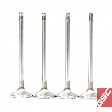 GSC P-D Honda B-Series B16A/B17A/B18C Chrome Alloy Exhaust Valve 28mm Head - 6mm Stem - Set of 8