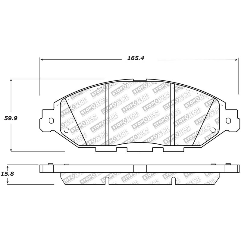 StopTech 13-19 Nissan Pathfinder Street Select Brake Pads - Front