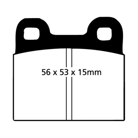 EBC 70-75 Alfa Romeo Montreal 2.6 Redstuff Rear Brake Pads