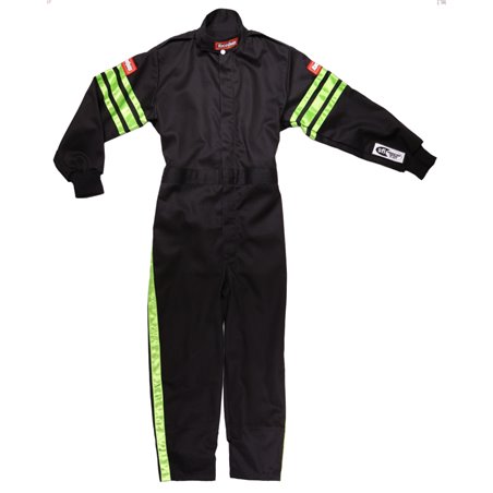 RaceQuip Green Trim SFI-1 JR. Suit - KSmall