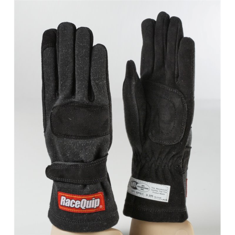 RaceQuip Black 2-Layer SFI-5 Glove - XL