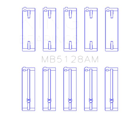 King Isuzu 4XE1/4XF1/4XC1T (Size STD) Main Bearing Set