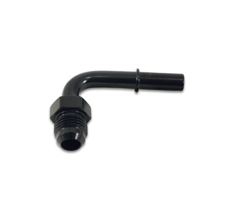 Vibrant 90 Degree Aluminum AN to Male Quick Connect Fitting -6AN - 0.3125in Hose Size