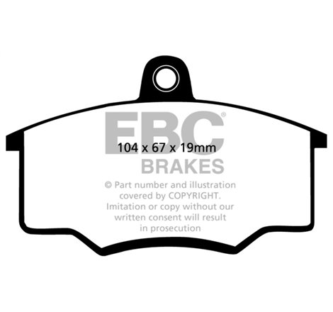 EBC 80-82 Audi 4000 1.6 Redstuff Front Brake Pads