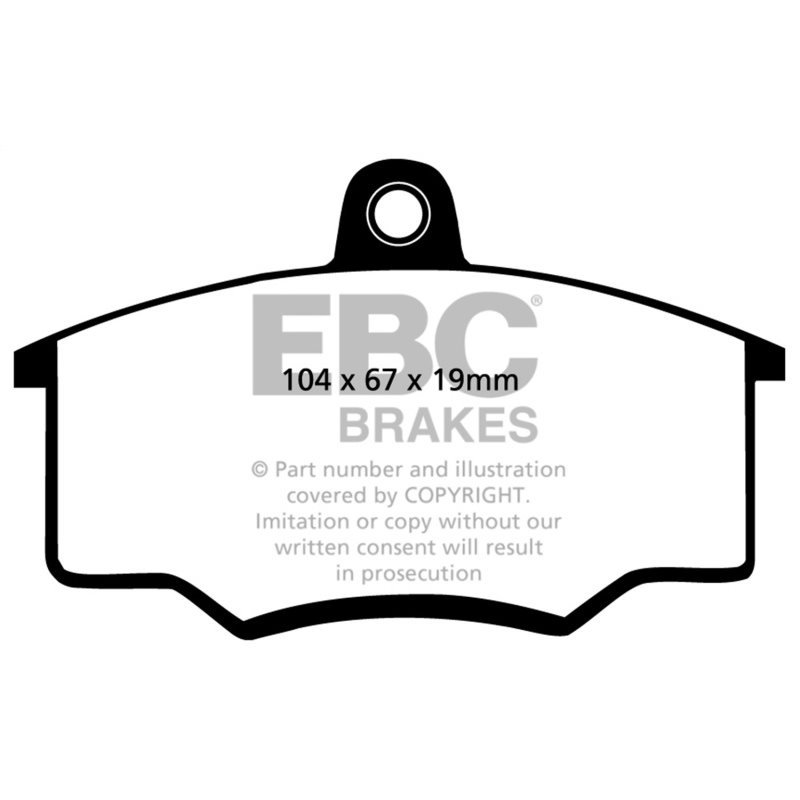 EBC 80-82 Audi 4000 1.6 Redstuff Front Brake Pads