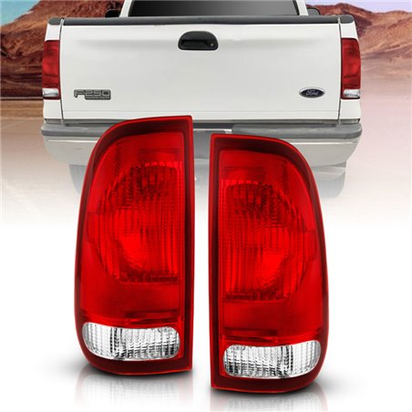 ANZO 1997-2003 Ford F-150 Taillight Red/Clear Lens (OE Replacement)