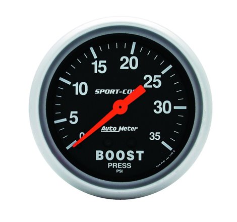 Autometer Sport-Comp 66.7mm 0-35 PSI Mechanical Boost Gauge