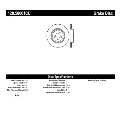 StopTech 05-10 Jeep Grand Cherokee Drilled Left Front Cryo Rotor