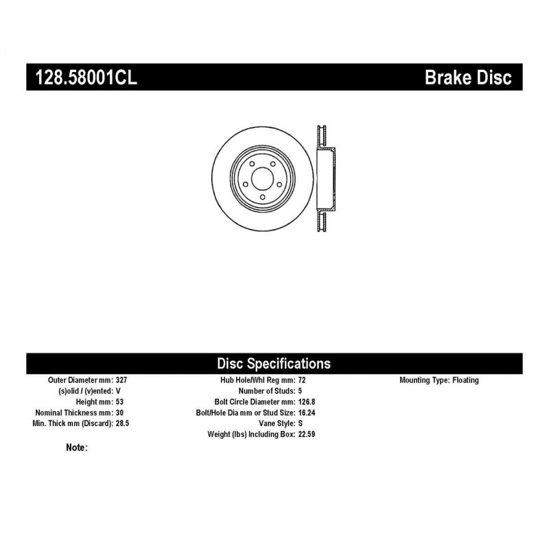 StopTech 05-10 Jeep Grand Cherokee Drilled Left Front Cryo Rotor