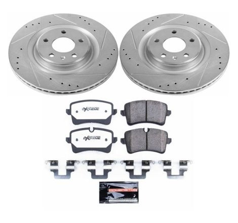 Power Stop 14-18 Audi A6 Rear Z26 Street Warrior Brake Kit