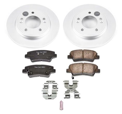 Power Stop 17-19 Hyundai Elantra Rear Z17 Evolution Geomet Coated Brake Kit