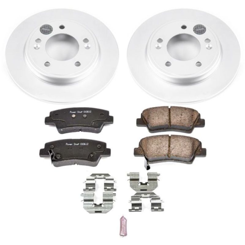 Power Stop 17-19 Hyundai Elantra Rear Z17 Evolution Geomet Coated Brake Kit