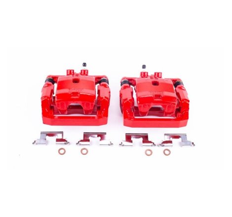 Power Stop 07-15 Mazda CX-9 Rear Red Calipers w/Brackets - Pair