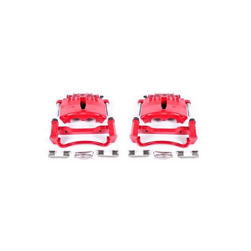 Power Stop 99-02 Ford Mustang Front Red Calipers w/Brackets - Pair