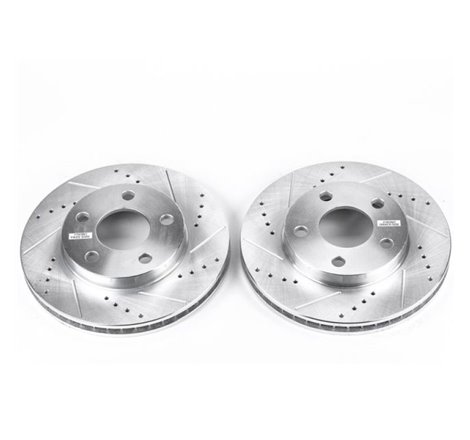 Power Stop 04-05 Chevrolet Classic Front Evolution Drilled & Slotted Rotors - Pair