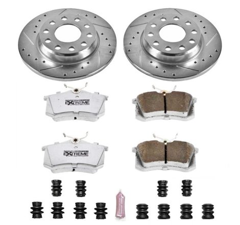 Power Stop 02-05 Audi A4 Rear Z26 Street Warrior Brake Kit