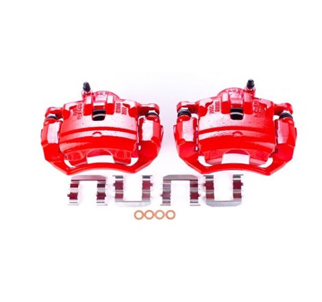 Power Stop 10-12 Hyundai Tucson Front Red Calipers w/Brackets - Pair