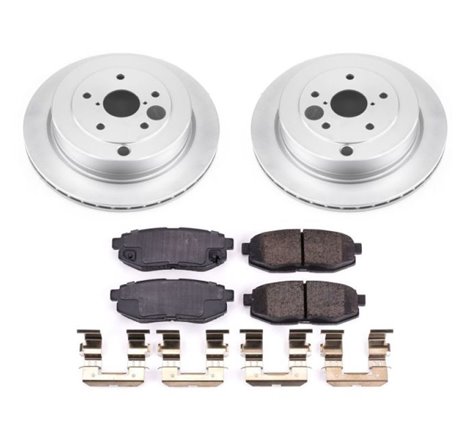 Power Stop 06-07 Subaru B9 Tribeca Rear Z17 Evolution Geomet Coated Brake Kit